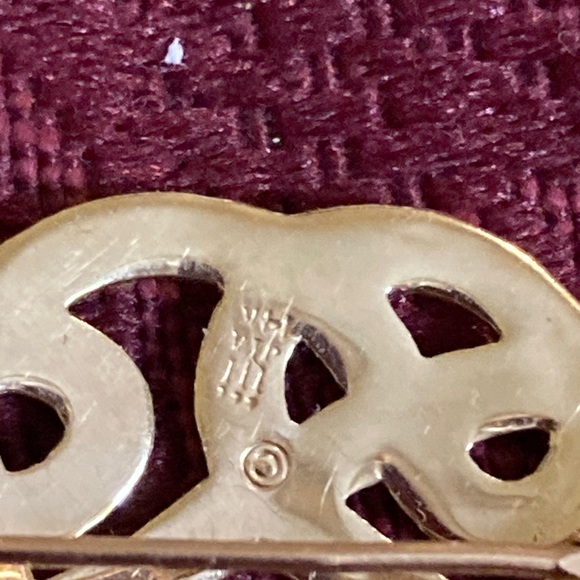 14K GOLD JAMES AVERY ESTATE OPEN WORK SWIRL PIN - GORGEOUS - Picture 6 of 14